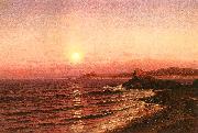 Raymond D Yelland Moonrise over Seacost at Pacific Grove Germany oil painting artist